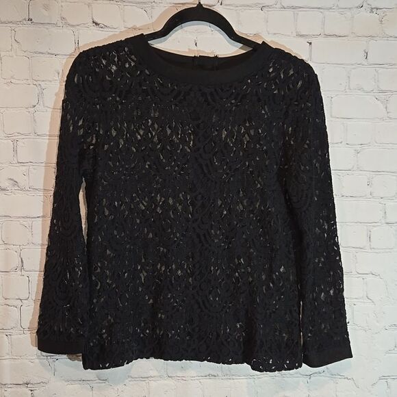 Banana Republic black lace top size S - Picture 1 of 9